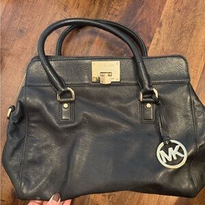 Michael Kors Black Leather Satchel
